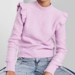 Mock neck ruffle sweater NEW WITH TAGS